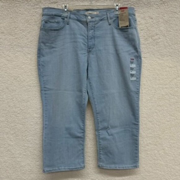 919. Size 18W - LEVI's - 311 Shaping Skinny Denim Capris Jeans NEW - Picture 2 of 9